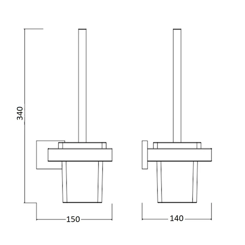 Ерш настенный CR-F25-H13 из нержавеющей стали BOCH MANN, цвет нержавеющая сталь