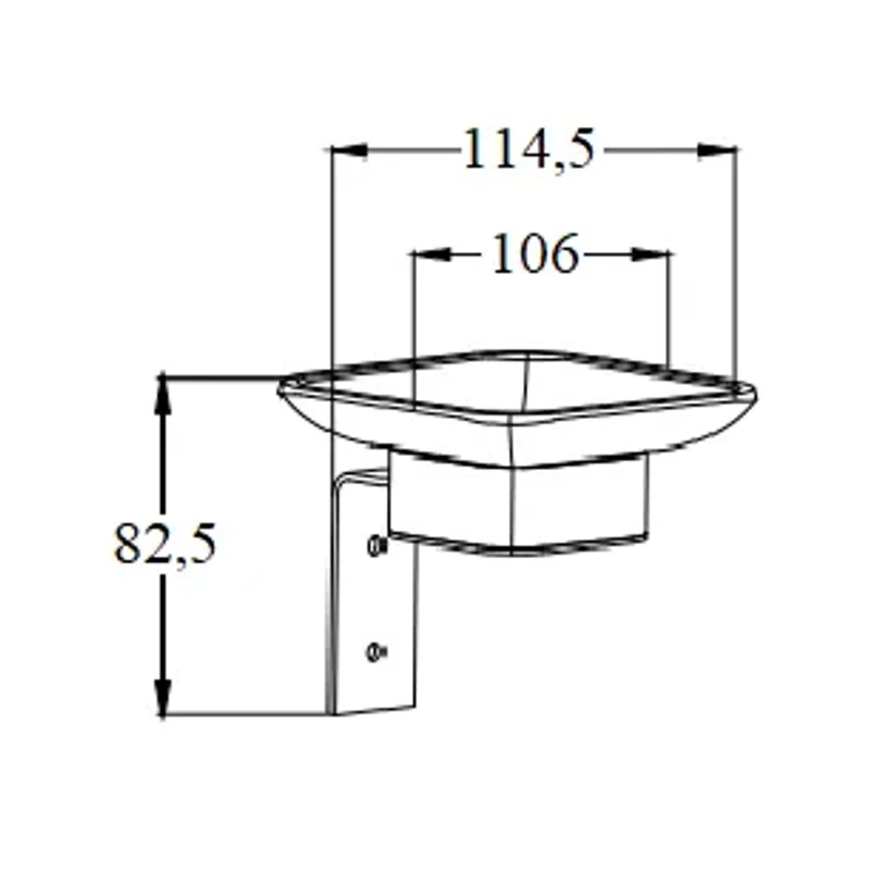 Мыльница CR-D01-04 стеклянная с держателем из нержавеющей стали BOCH MANN, цвет хром
