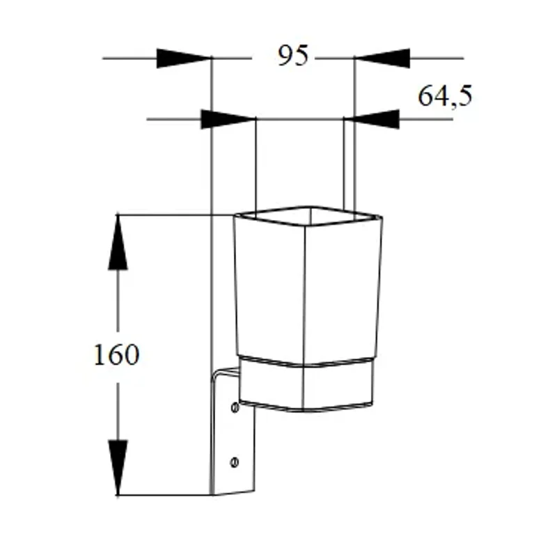 Держатель CR-D01-06 из нержавеющей стали  со стаканом для зубных щеток BOCH MANN, цвет хром