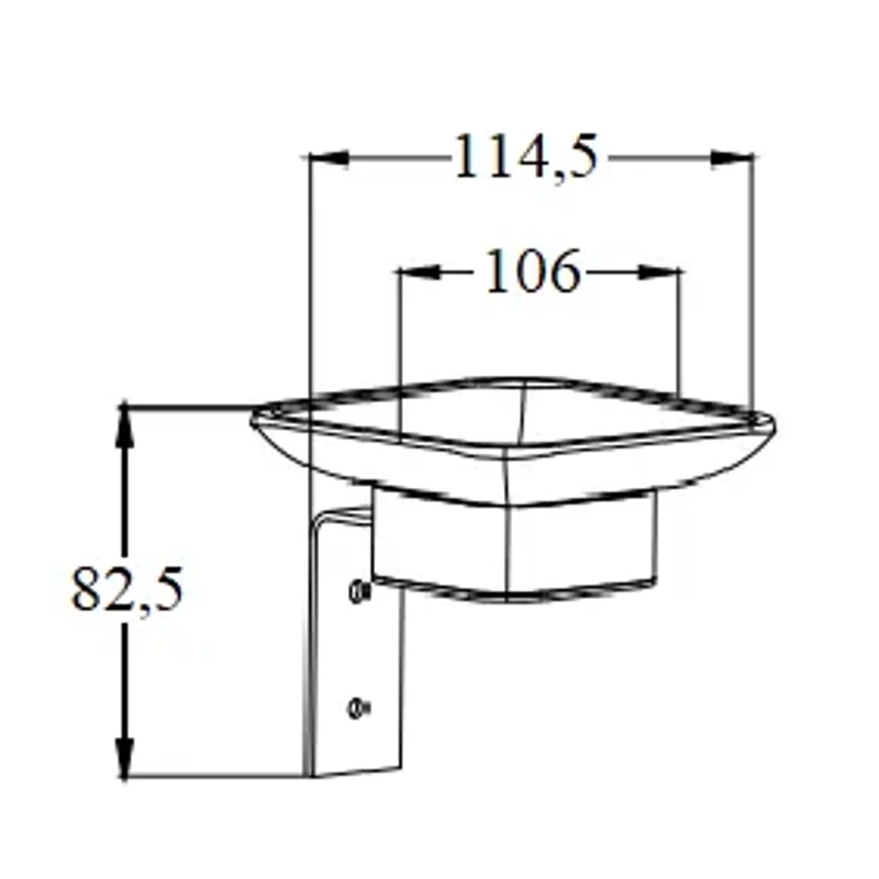 Мыльница CR-D01-04MB стеклянная с держателем из нержавеющей стали BOCH MANN, цвет черный