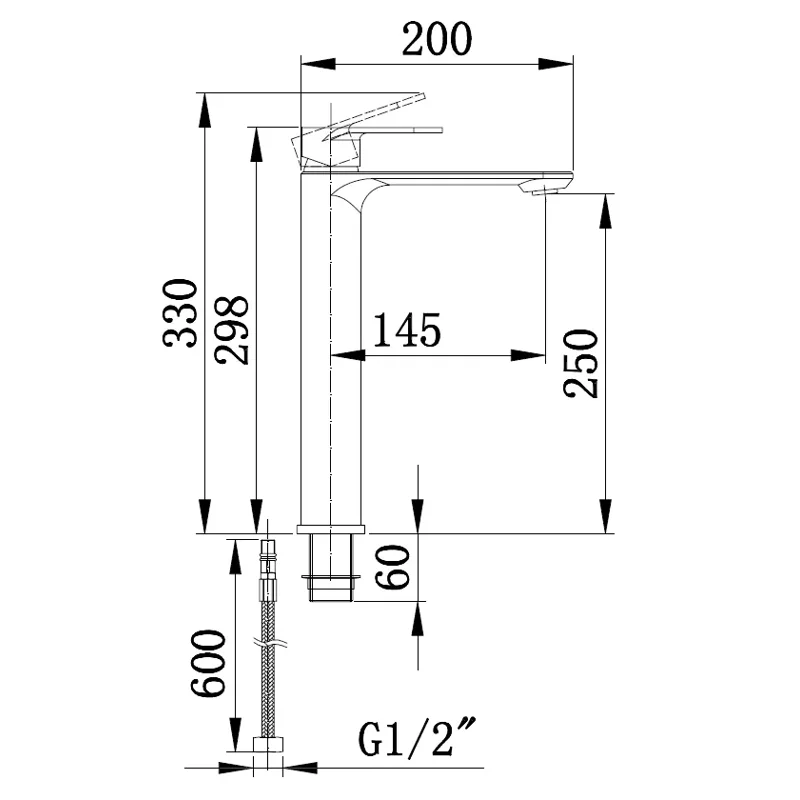 Смеситель SANTA XL для раковины, хром, высокий BOCH MANN BM9129