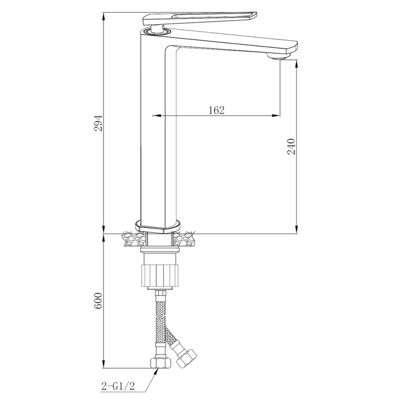 Смеситель CHIKA XL для раковины, высокий, хром BOCH MANN BM8590