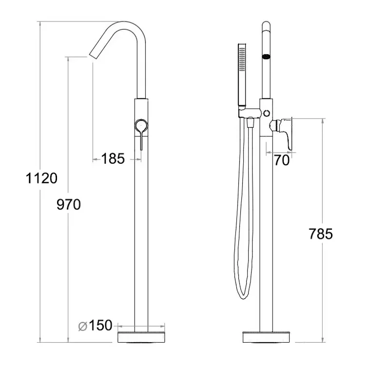 Смеситель SELLA  для отдельностоящей ванны, цвет хром, латунь BOCH MANN BM9652
