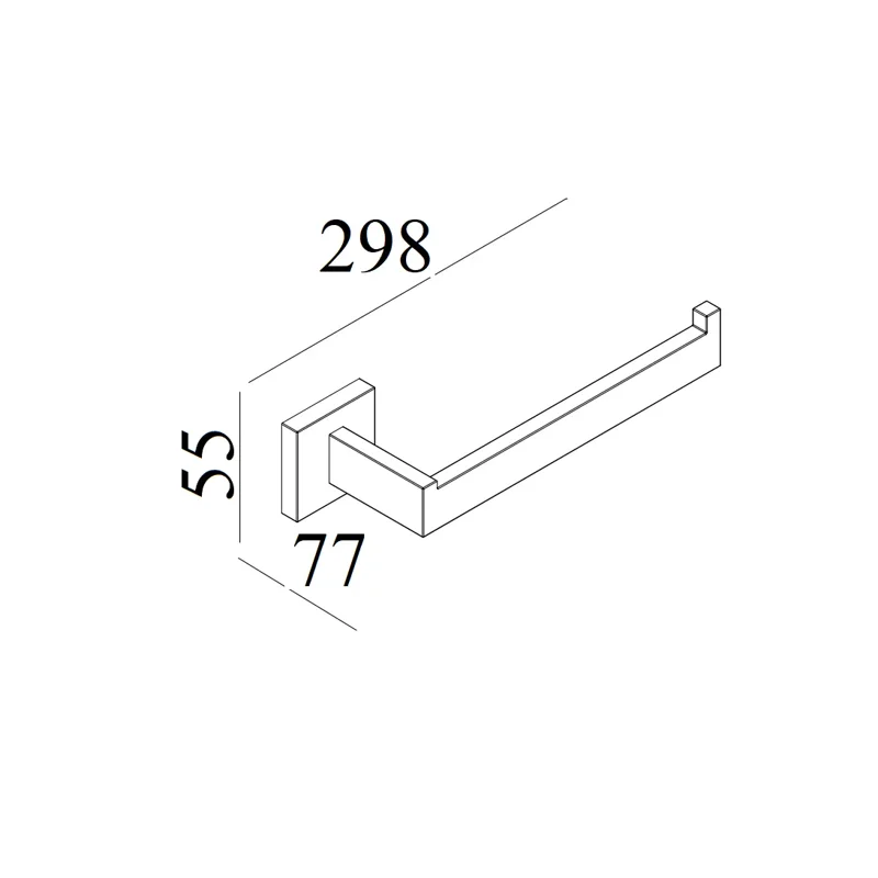 Держатель CR-F25-H10MB-1 для полотенец из нержавеющей стали BOCH MANN (300х55х80), цвет черный