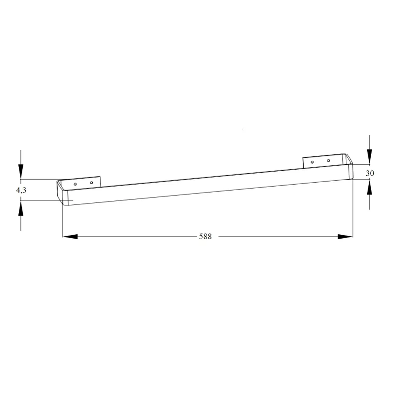 Держатель CR-D01-02MB для полотенец из нержавеющей стали BOCH MANN (590х30х75), цвет черный