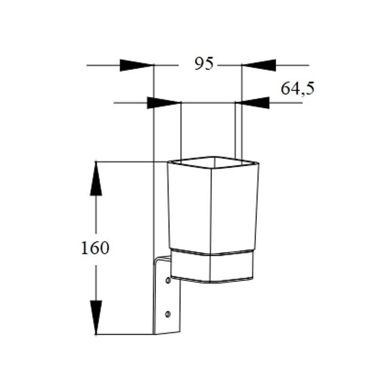 Держатель CR-D01-06MB из нержавеющей стали  со стаканом для зубных щеток BOCH MANN, цвет черный