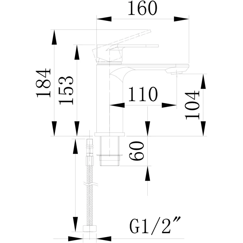 Смеситель SANTA B для раковины, черный BOCH MANN BM8595