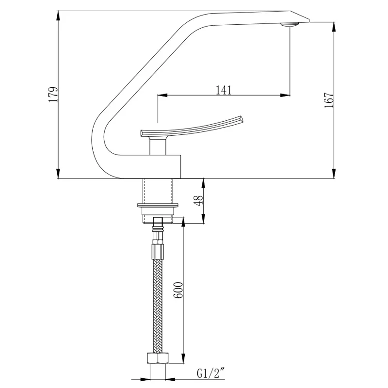 Смеситель HOE B для раковины, черный BOCH MANN BM9633