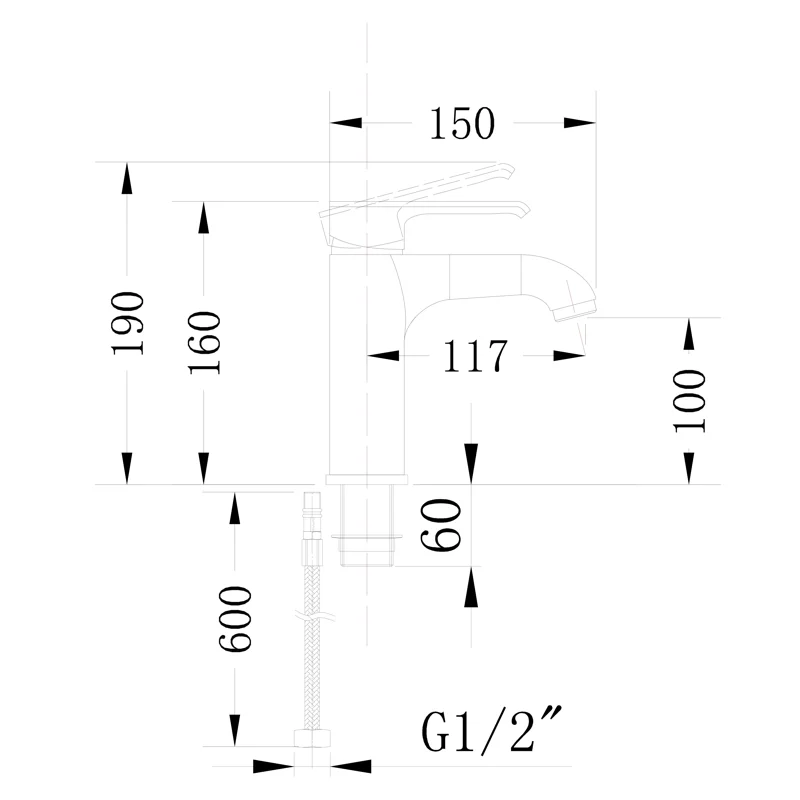 Набор из латуни IDA B: смесители для раковины, ванны и штанга BOCH MANN