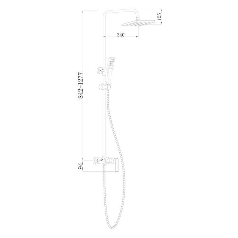 Стойка MIMI душевая BOCH MANN BM8602
