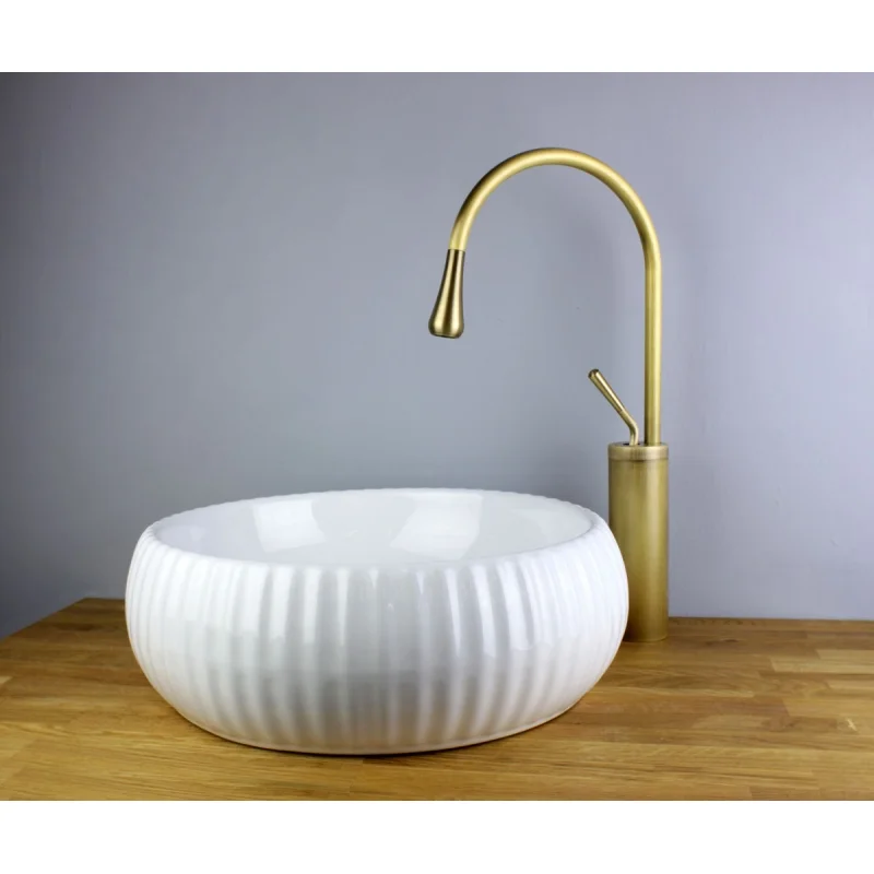 Раковина чаша Bronze de Luxe Эмеральда 1382W, белый