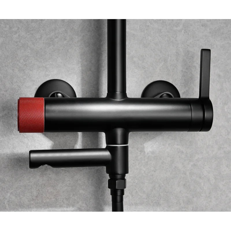 Душевая система Bronze de Luxe Avantgarde 2039RH Черная Красная