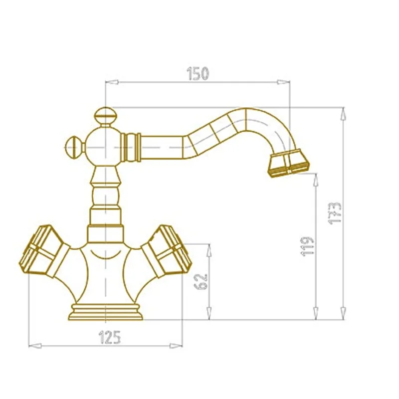 Смеситель для раковины Bronze de Luxe Royal 10218 Бронза