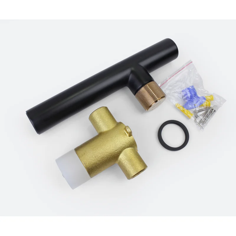 Смеситель для раковины Bronze de Luxe Avangarde 2021MH, скрытый монтаж, черный матовый/розовое золото