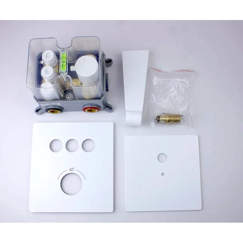 Душевая система встраиваемая с термостатом Bronze de Luxe OMG! 1011W, белый