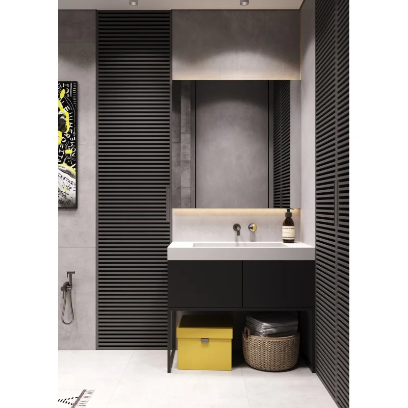 Смеситель Bronze de Luxe OMG, для раковины, цвет графит, 9007GM-Y