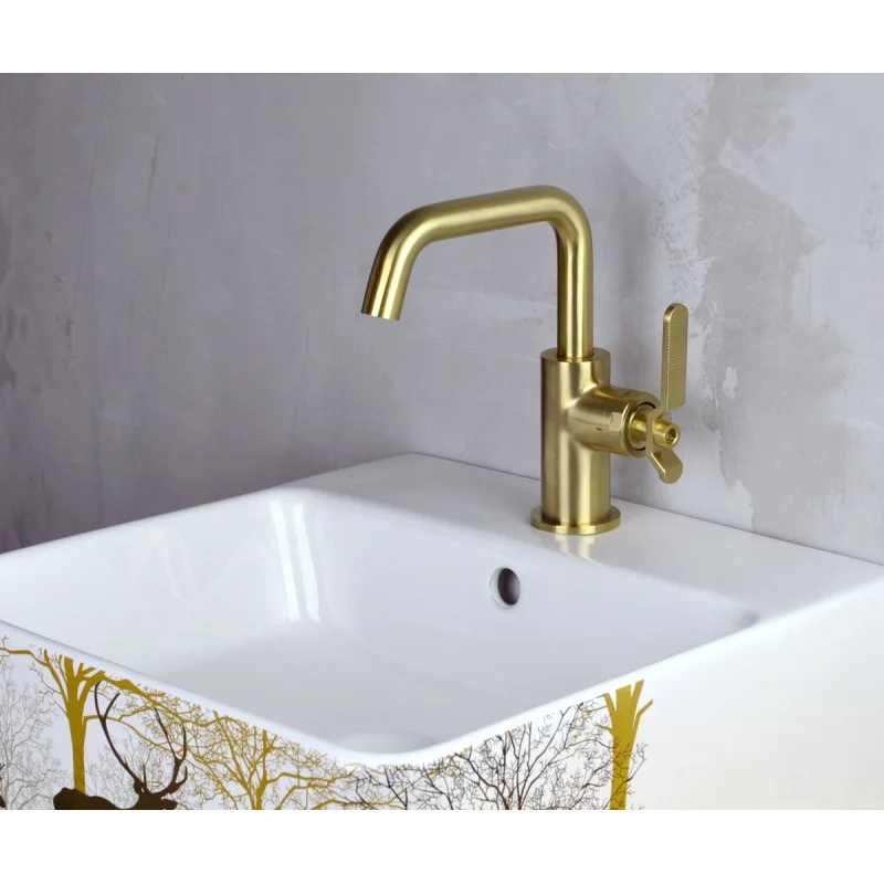 Смеситель для раковины Bronze de Luxe 1760'S 1178CG Золото матовое