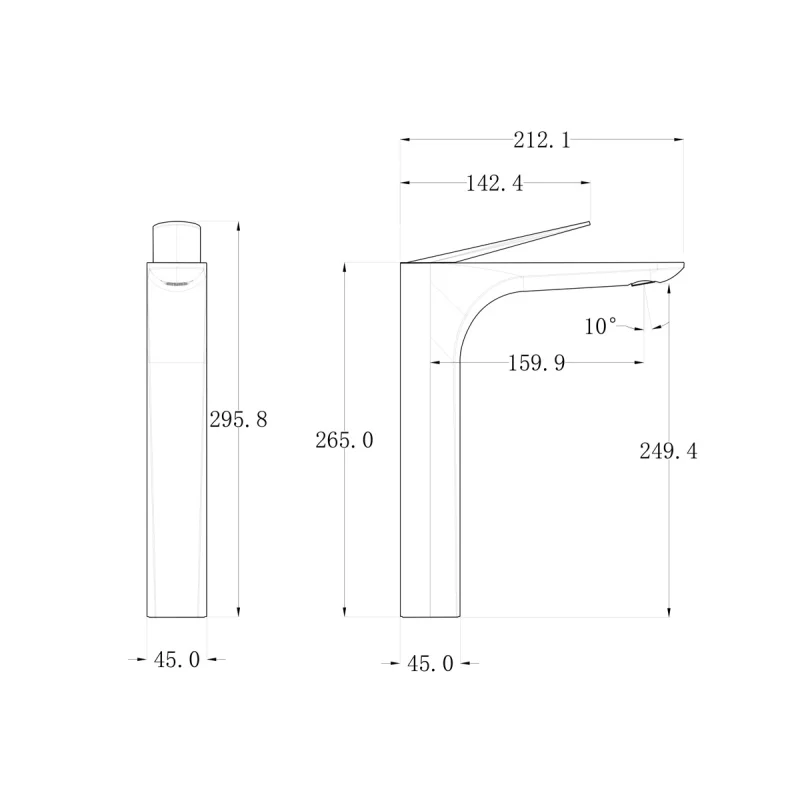 Смеситель для раковины Bronze de Luxe Icon, матовое золото, 2041CG