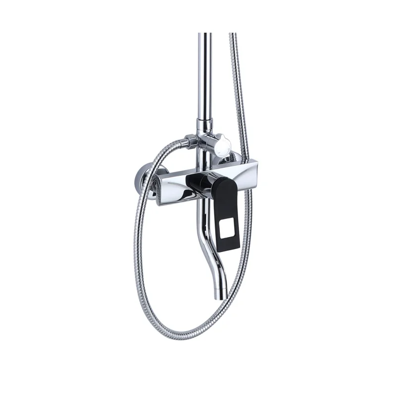 Душевая система Bronze de Luxe Element EL77CB Хром Черный матовый