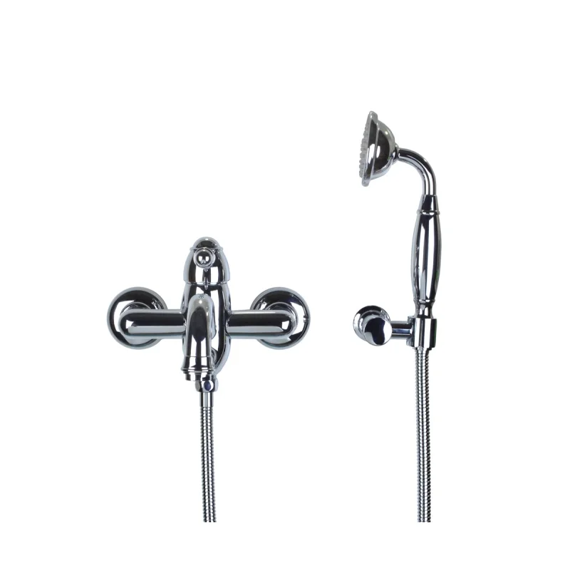 Смеситель для ванны и душа Bronze de Luxe Tiffany 1904CR, с душевым гарнитуром, хром