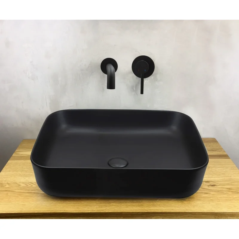 Смеситель скрытого монтажа для раковины Bronze de Luxe Scandi 14511B, черный матовый