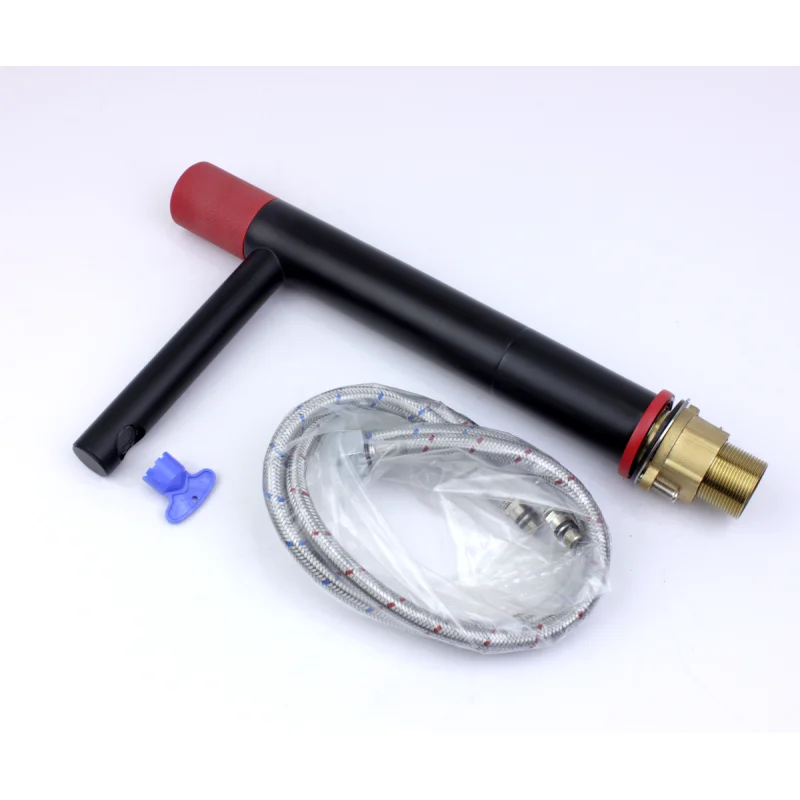 Смеситель для раковины Bronze de Luxe Avangarde 2030RH, черный матовый/красный