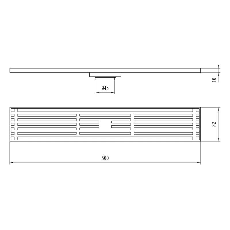Решетка для душевого трапа Bronze de Luxe 500мм 80521BR Бронза