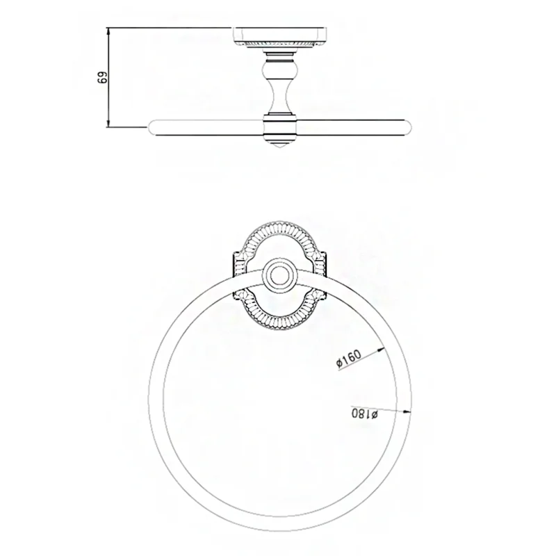 Кольцо для полотенца Bronze de Luxe Royal R25004 Бронза