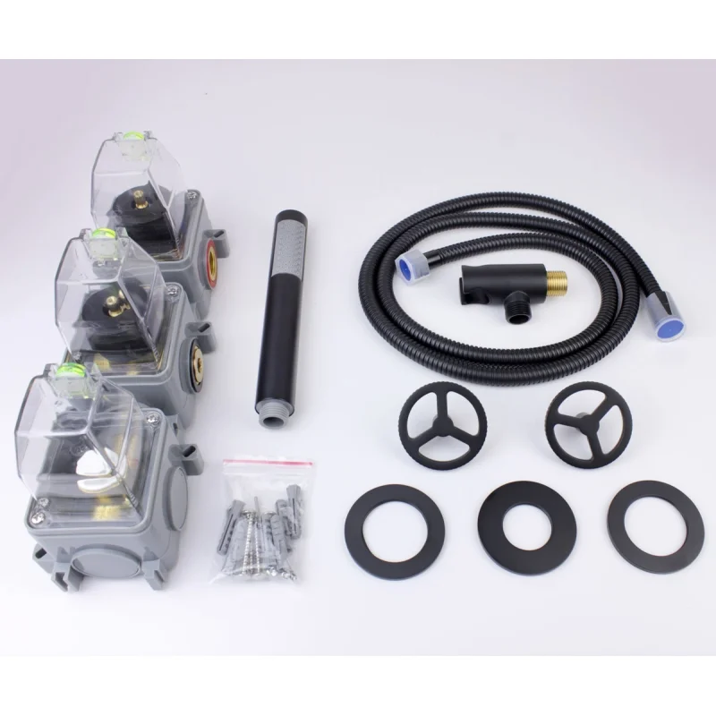 Душевая система Bronze de Luxe Liberty 5011B-L Черная матовая