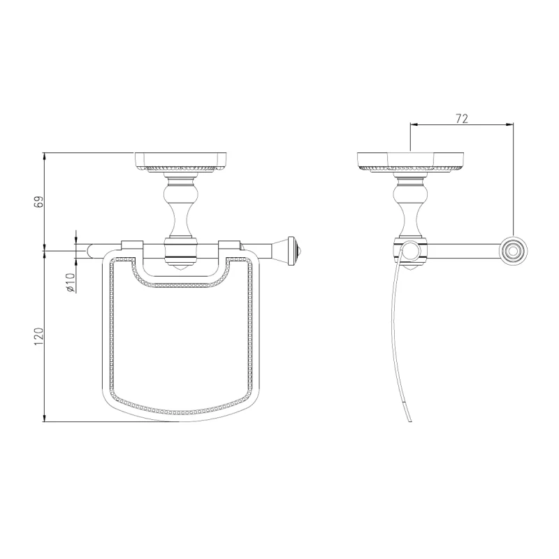 Держатель туалетной бумаги Bronze de Luxe Royal R25003 с крышкой Бронза