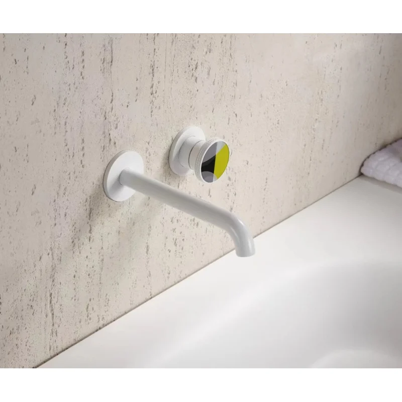 Смеситель Bronze de Luxe OMG, для раковины, цвет белый/желтый, 9007W-Y