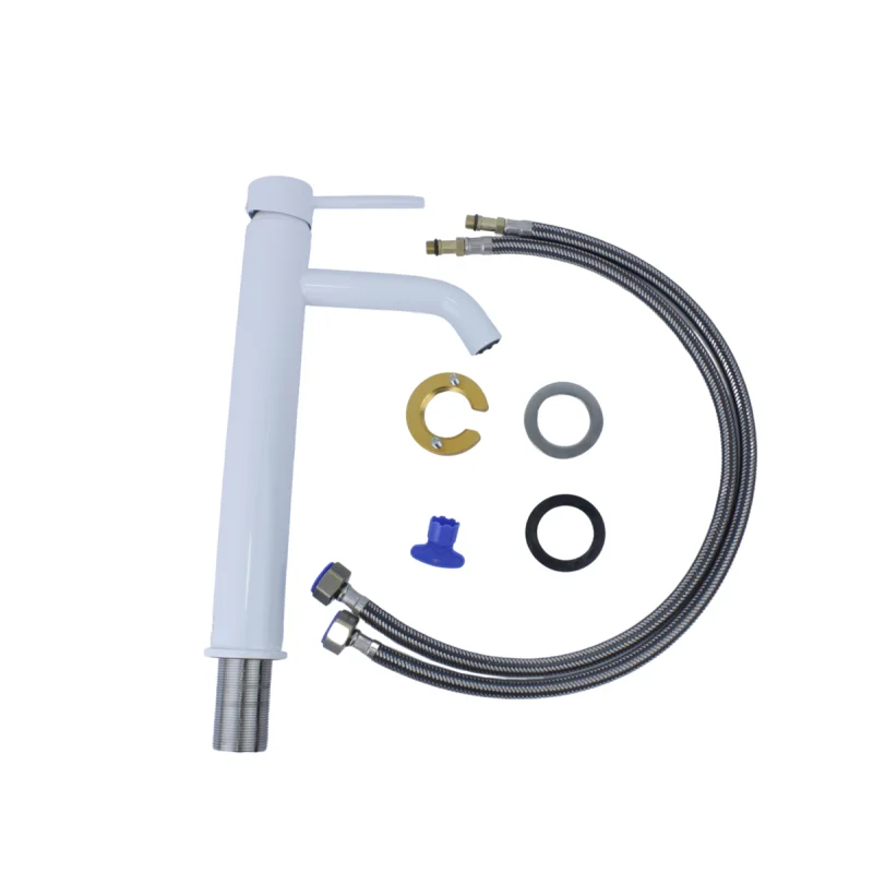 Смеситель для раковины Bronze de Luxe Scandi 1452W, белый глянцевый