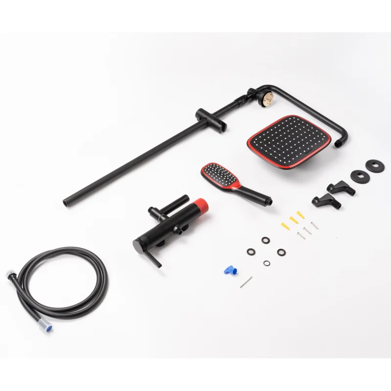 Душевая система Bronze de Luxe Avantgarde 2039RH Черная Красная