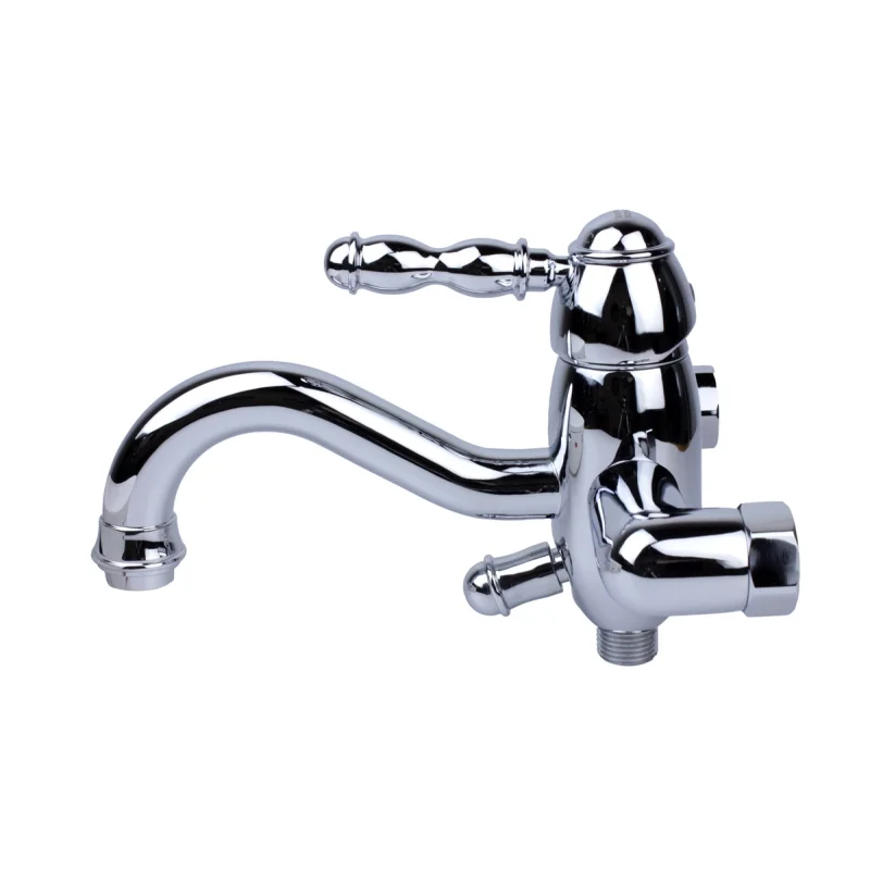 Смеситель для ванны и душа Bronze de Luxe Tiffany 1904CR, с душевым гарнитуром, хром