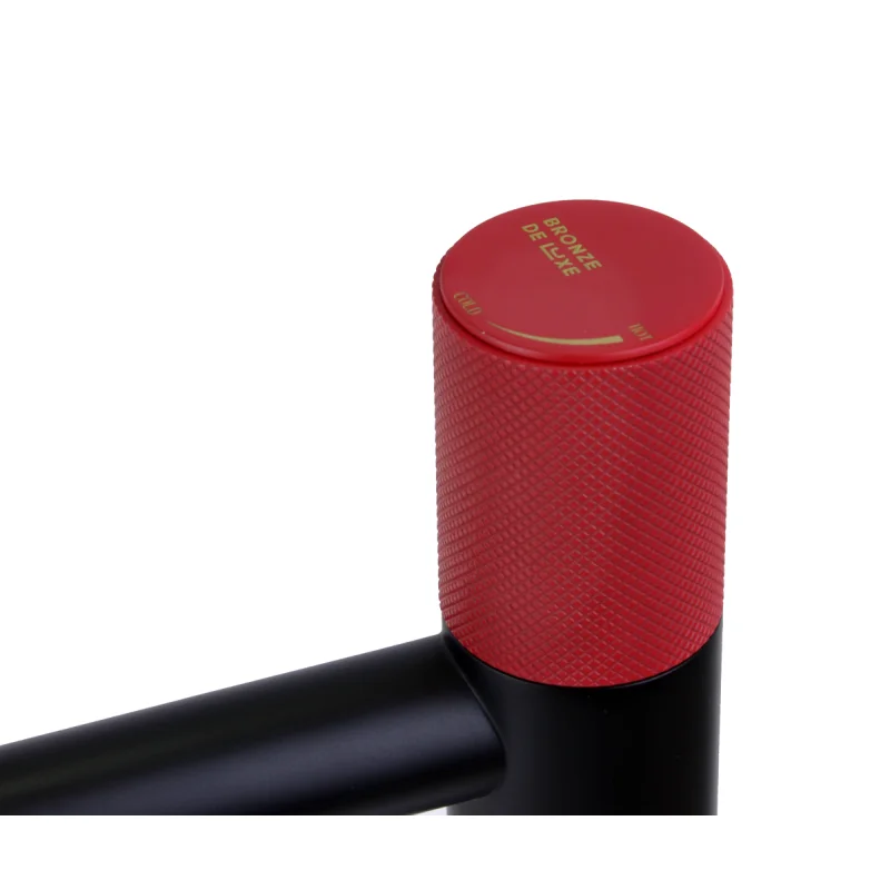 Смеситель для раковины Bronze de Luxe Avantgarde 2010RH Черный Красный