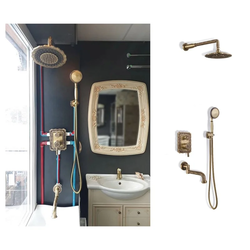 Душевая система встраиваемая Bronze de Luxe WINDSOR 10137DF, бронза