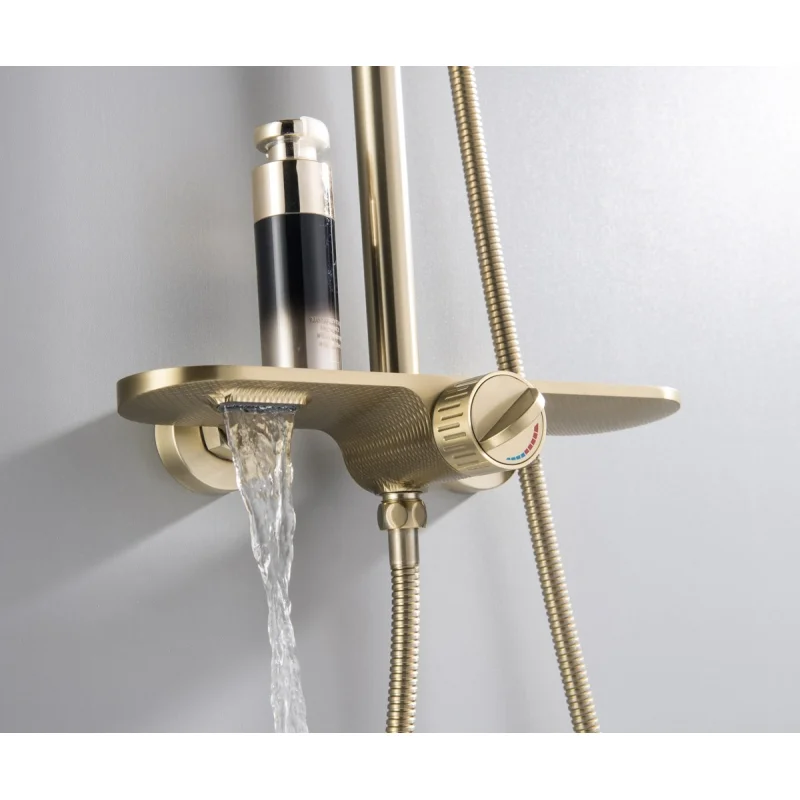 Душевая система Bronze de Luxe Icon 80112CG Золото матовое