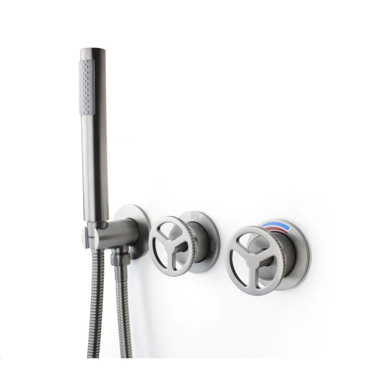 Душевая система встраиваемая Bronze de Luxe LIBERTY 5011GG-P, графит