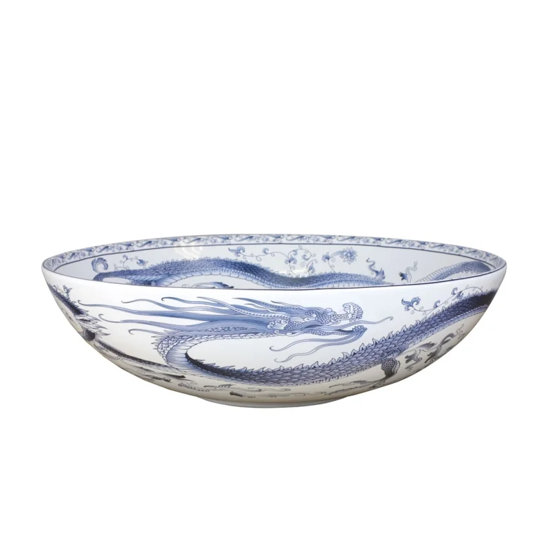 Раковина чаша Bronze de Luxe Dynasty 4008, белый/синий