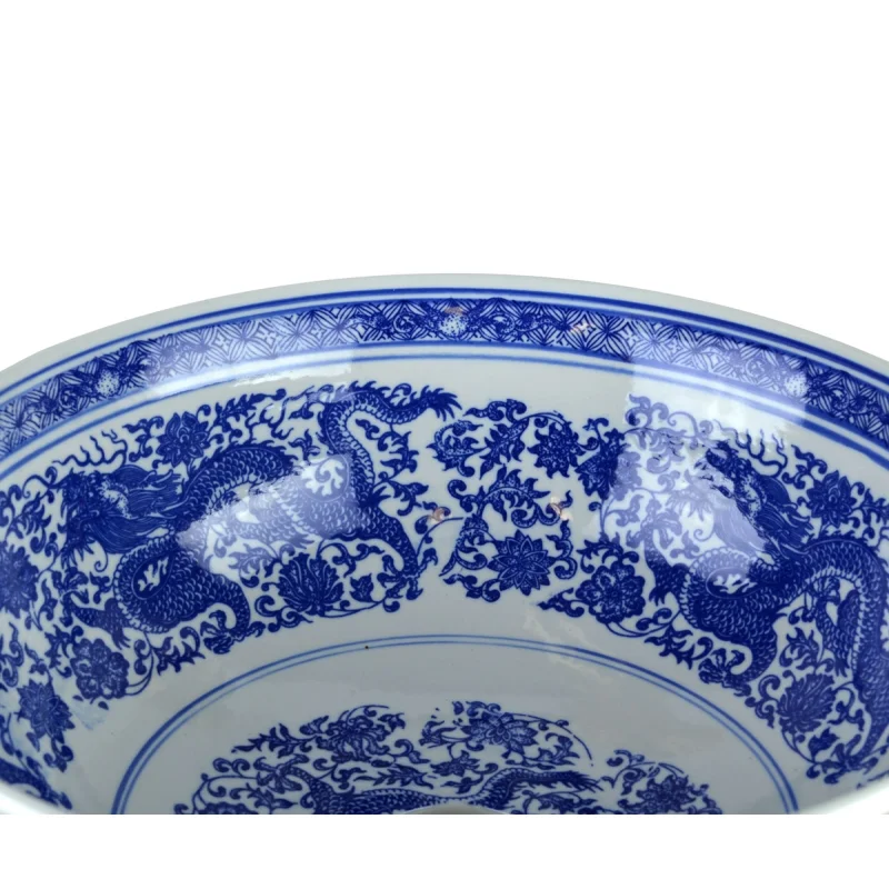 Раковина чаша Bronze de Luxe Dragons 6050, белый/синий