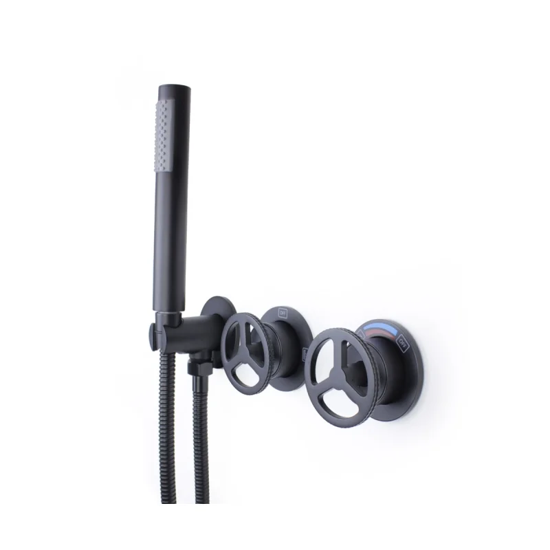 Душевая система Bronze de Luxe Liberty 5011B-L Черная матовая