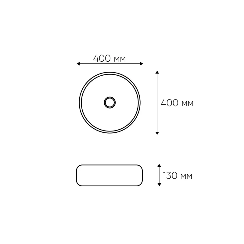 Раковина чаша Bronze de Luxe Эмеральда 1382W, белый