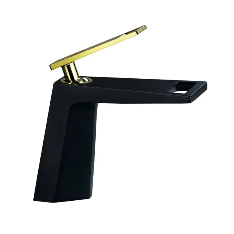 Смеситель для раковины Bronze de Luxe Quadro A919B Черный Золото