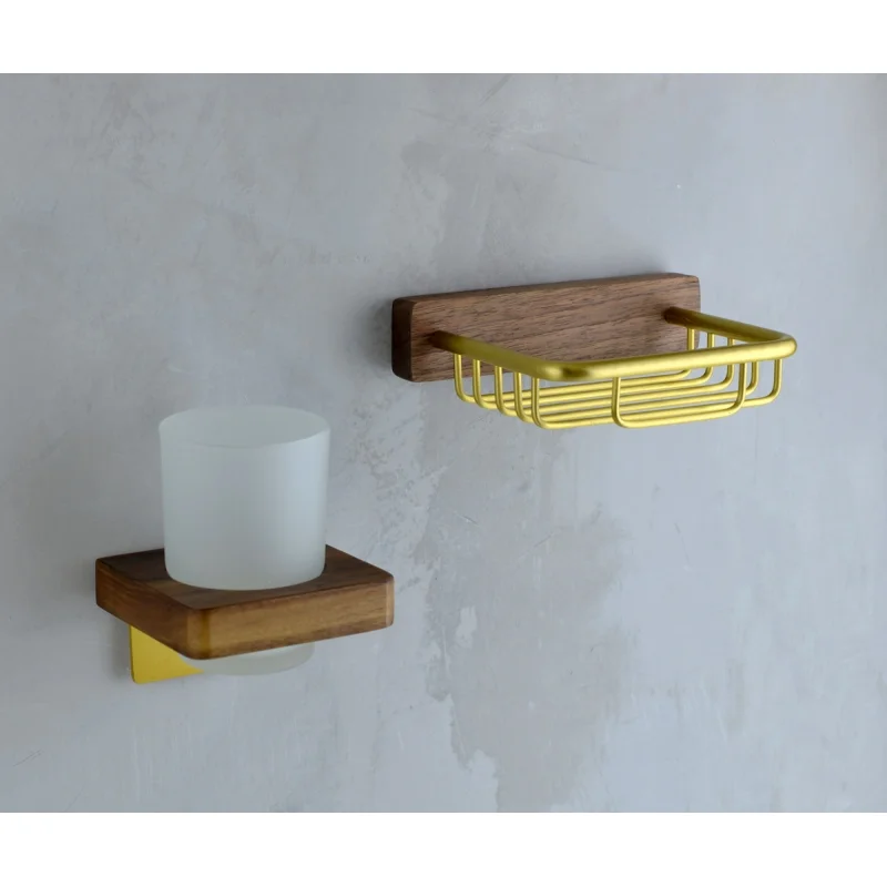 Держатель для стакана Bronze de Luxe Forest 10704G Орех Золото матовое