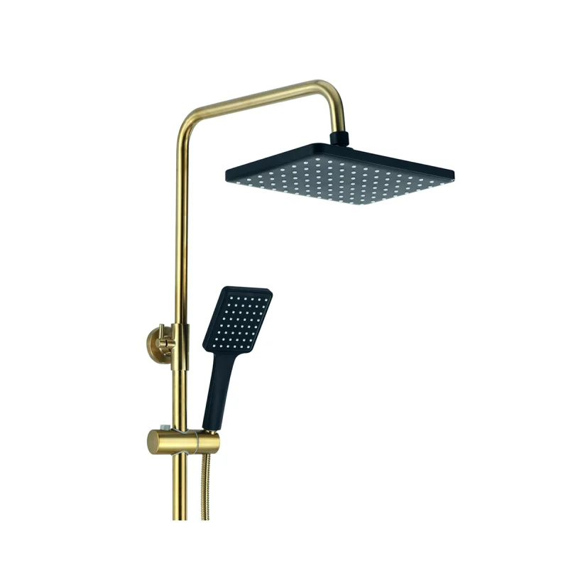 Душевая система Bronze de Luxe Element EL77/1GB Золото матовое Черный матовый