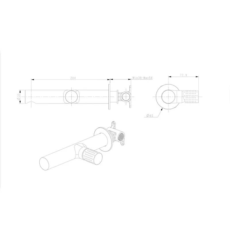 Смеситель для раковины Bronze de Luxe Liberty 301B, цвет черный матовый