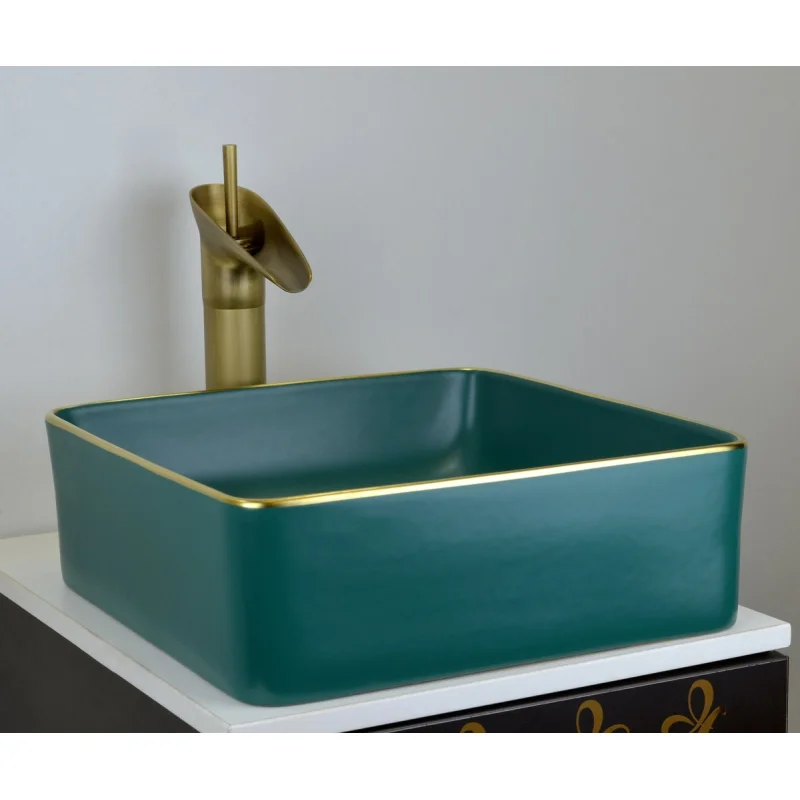 Раковина чаша Bronze de Luxe Golden Meadow 1063, зеленый