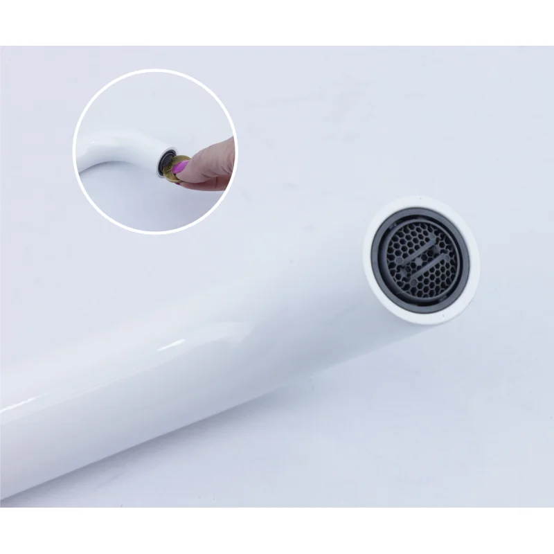 Смеситель скрытого монтажа для раковины Bronze de Luxe Scandi 14511W, белый глянцевый