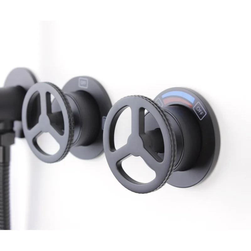 Душевая система Bronze de Luxe Liberty 5011B-L Черная матовая