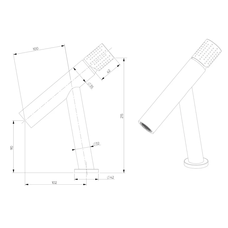 Смеситель для раковины Bronze de Luxe Liberty 102B Черный матовый